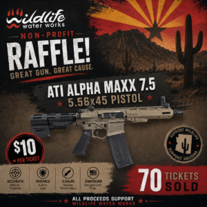 ATI Alpha MAXX 7.5" 5.56X45mm Nato Pistol, FDE w/ Flip Up Sights and Brace GR26114