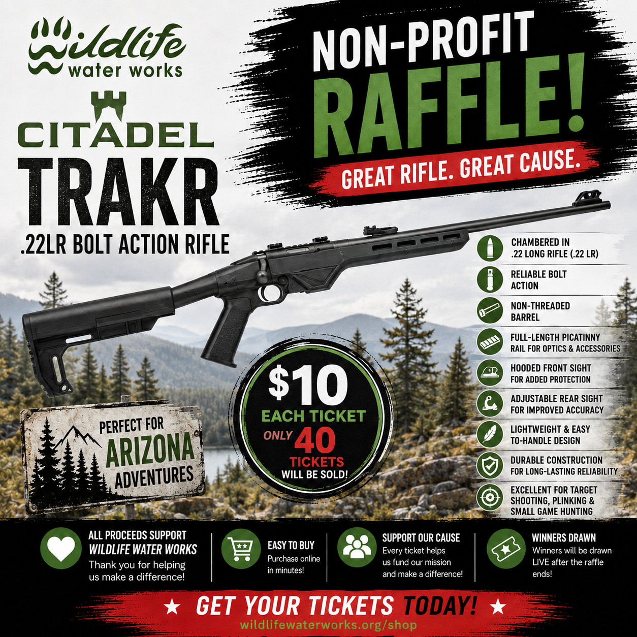 Citadel TRAKR .22LR Bolt Action Rifle GR26118